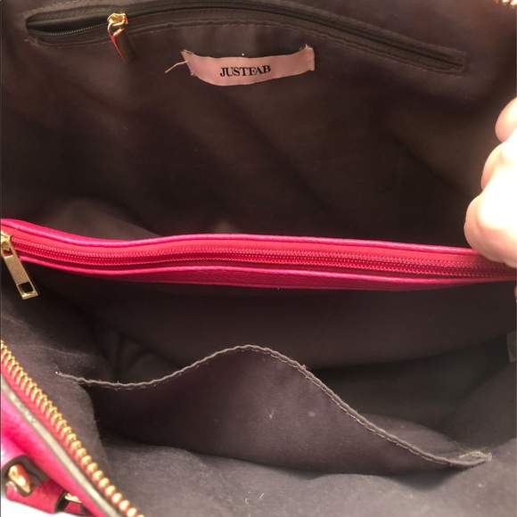 SOLD!!! Justfab Pink Satchel Purse - Picture 5 of 6